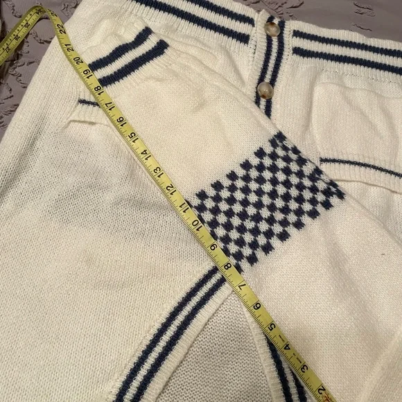 Oddi Women's White and Blue Striped Sweater Lg NWT - Picture 13 of 15